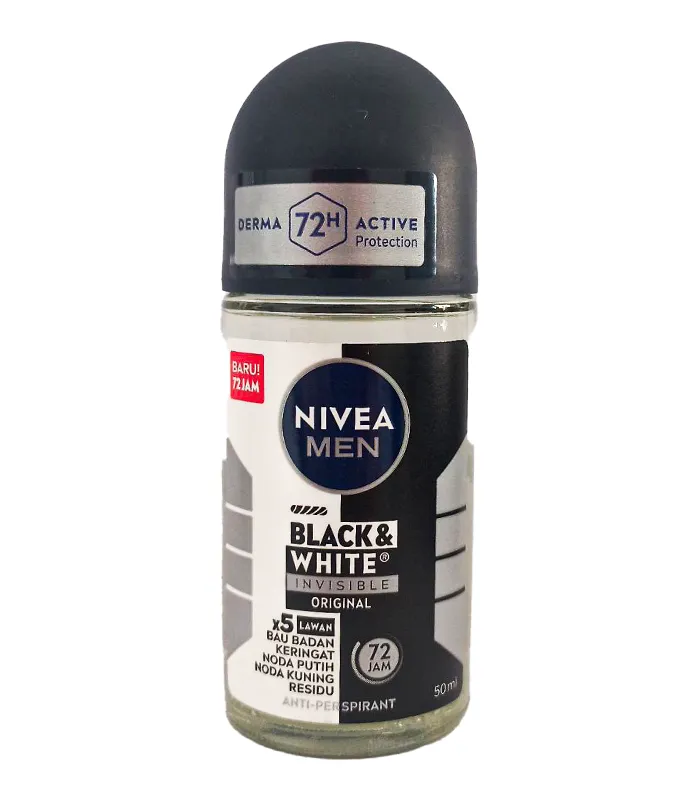 مام رول مردانه مدل black and white حجم 50 میل